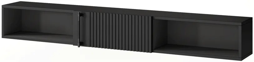 RAFTT fali polc ajtóval 150 cm, fekete