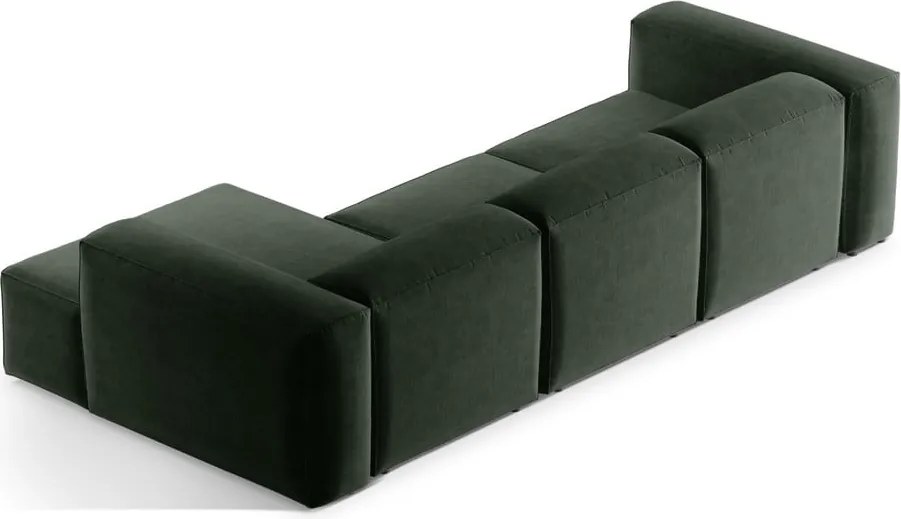 Zöld sarokkanapé (jobb oldali-heverő résszel) Bergamo – Cosmopolitan Design