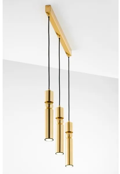 Jupiter 2010 - Csillár zsinóron ALAS 3xGU10/10W/230V arany