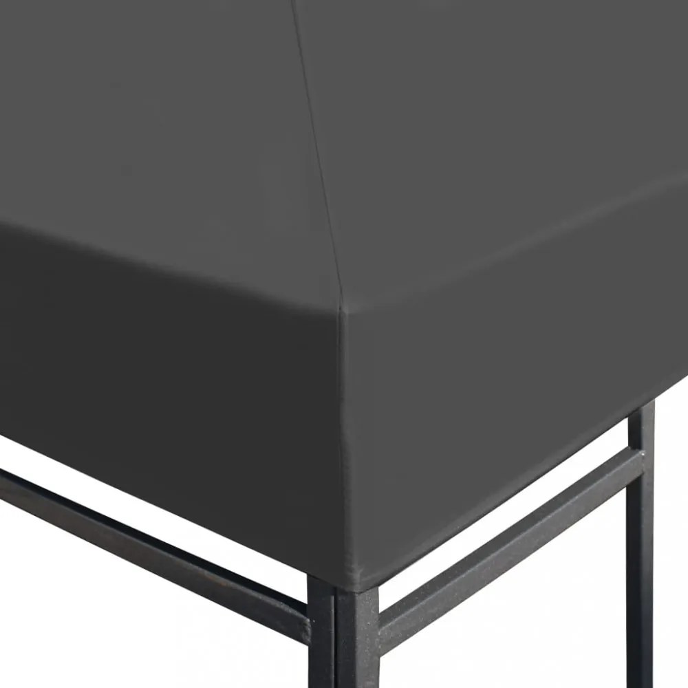 szürke pavilon tetőponyva 310 g/m², 3 x 3 m