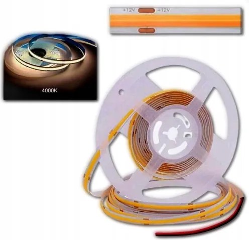 1M Led szalag Cob 12V 320 dióda Méter Neon Semleges Szín 4000K 800lm