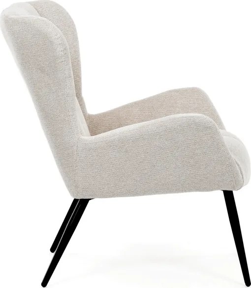 Füles fotel, bézs, szövet, AK-H9206 CRM2