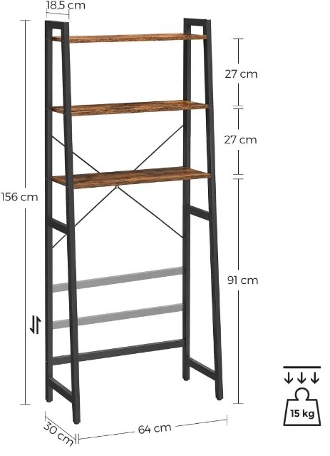 WC fölötti polc TAYLOR barna, 3 polc