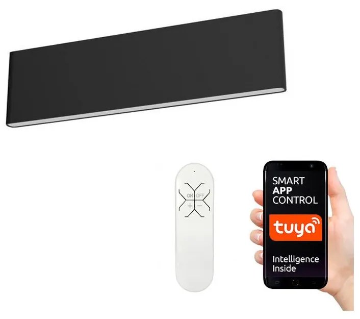 Immax Neo Immax NEO 07086L - LED Dimmelhető fali lámpa LISTON LED/8W/230V fekete + távirányító IM0241