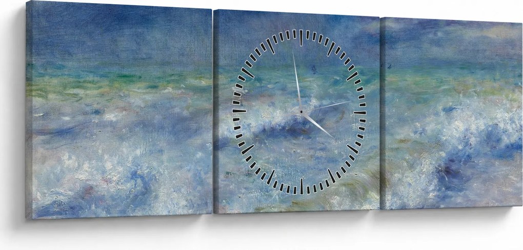 Kép - Pierre-Auguste Renoir, Seascape, reprodukciók (órával) (90x30 cm)