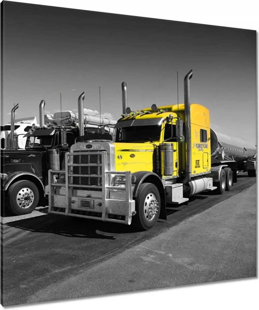 Vászonkép 90x90 Sárga teherautó az USA-ból