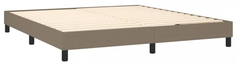 tópszínű szövet rugós és LED-es ágy matraccal 180 x 200 cm