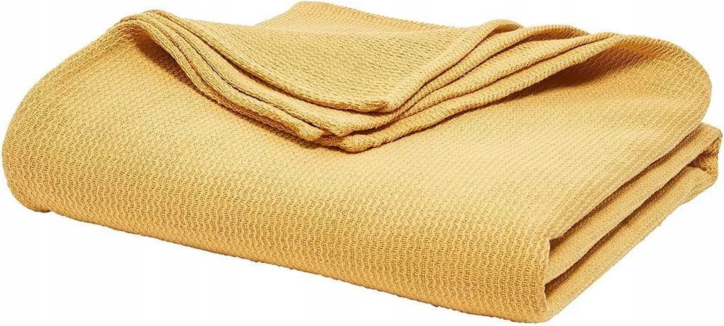 Pamut Ágytakaró sárga 240x220 nagy puha