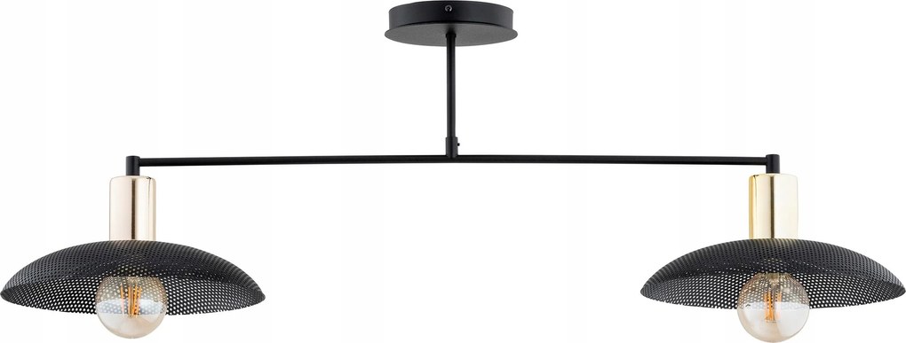 Dupla plafon konyhasziget fölé Spirit 2 Black áttetsző lámpabúra