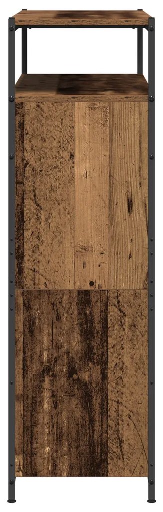 Cipőtartó 4 fiókkal Régi fa 100x34x112 cm
