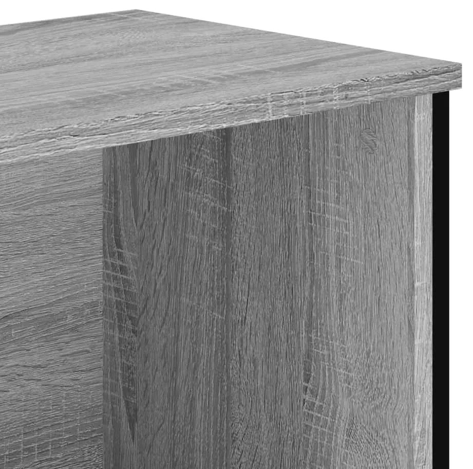 szürke sonoma színű szerelt fa cipőszekrény 90 x 38 x 45,5 cm
