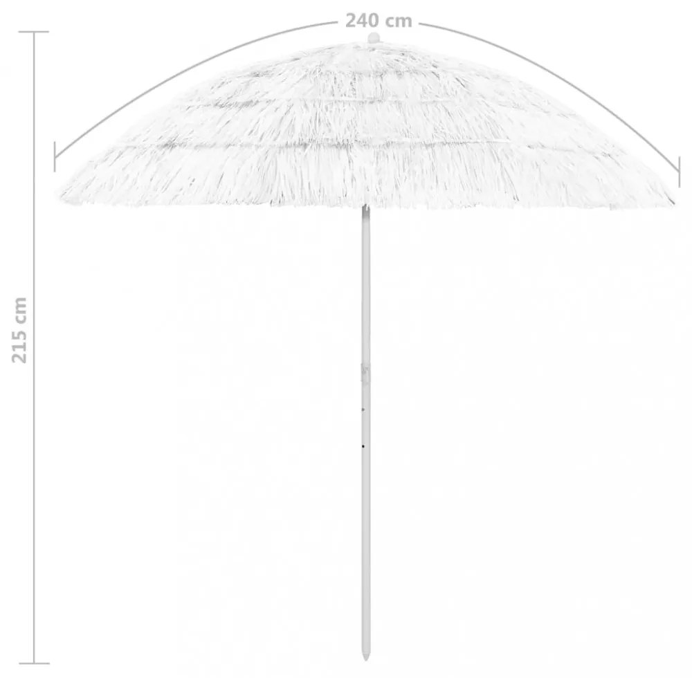 fehér hawaii stílusú strandnapernyő 240 cm