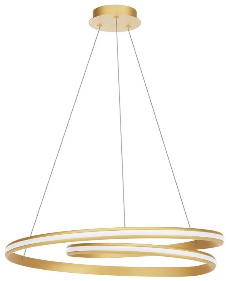Redo 01-4364 - LED dimmelhető, kábellel függesztett TORSION csillár LED/60W/230V aranyszínű