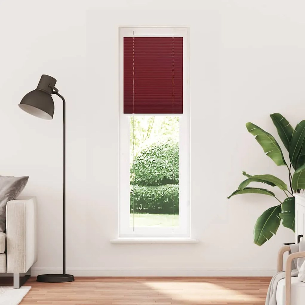 pliszírozott redőny Bordeaux piros 55x200 cm szövetszélesség