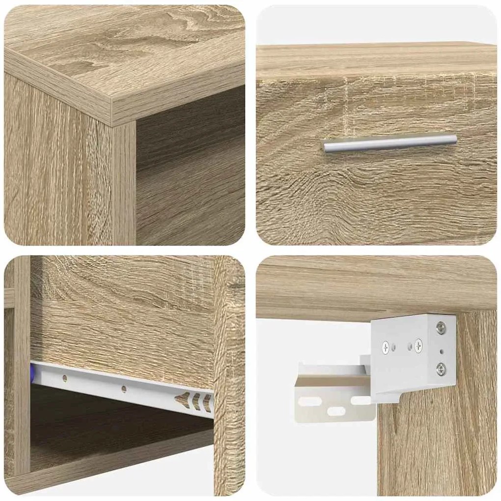 TV szekrény fiókkal sonoma tölgy 100.5 x 39 x 30 cm Faanyag