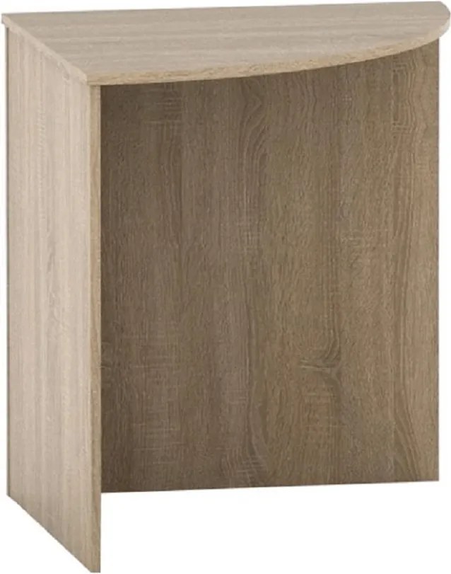 íves sarokasztal, tölgy sonoma, TEMPO ASISTENT NEW 024