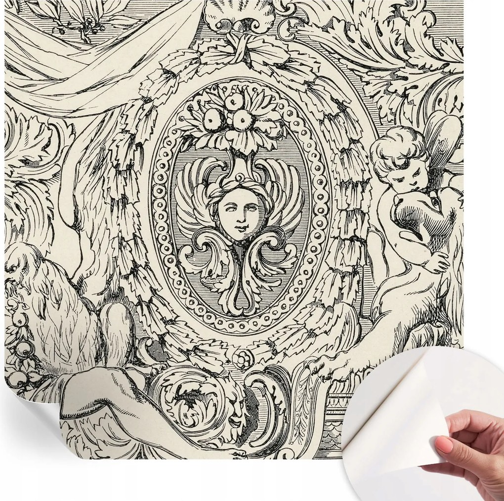 Öntapadós tapéta Fali furnér 3D hatás Gazdag díszek 250x250