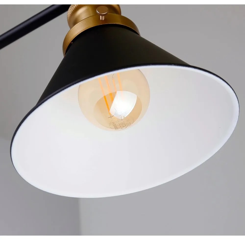 Fekete fém fali lámpa Fundo – Candellux Lighting