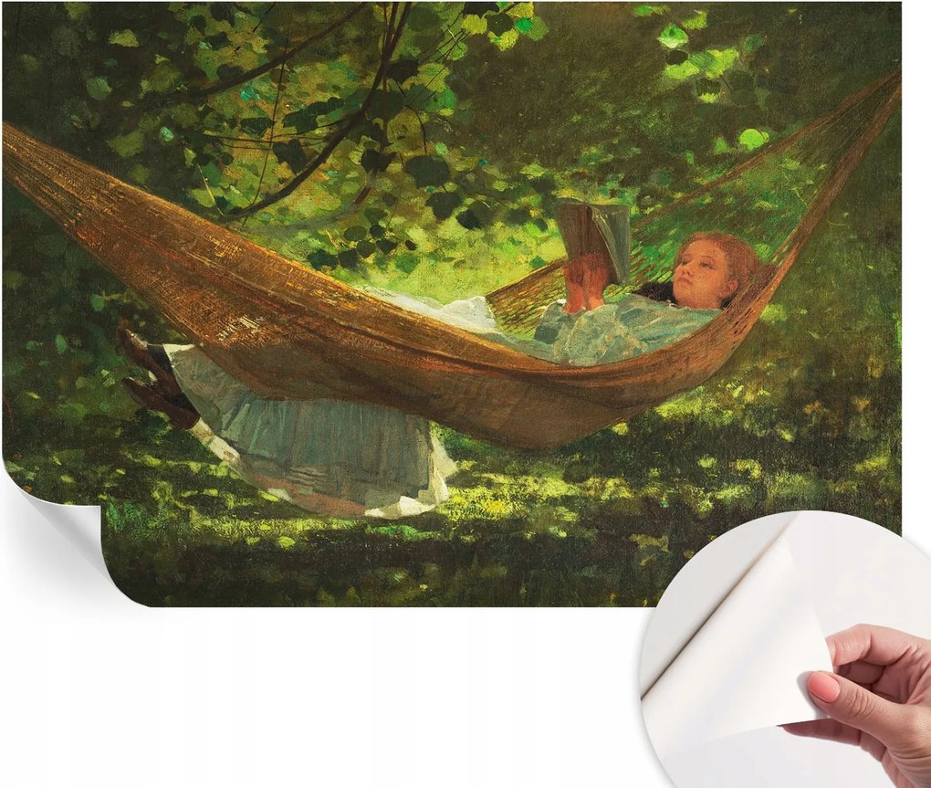 Dekoratív Öntapadós Tapéta Divatos Minták Pihenés a függőágyban 104x70 cm