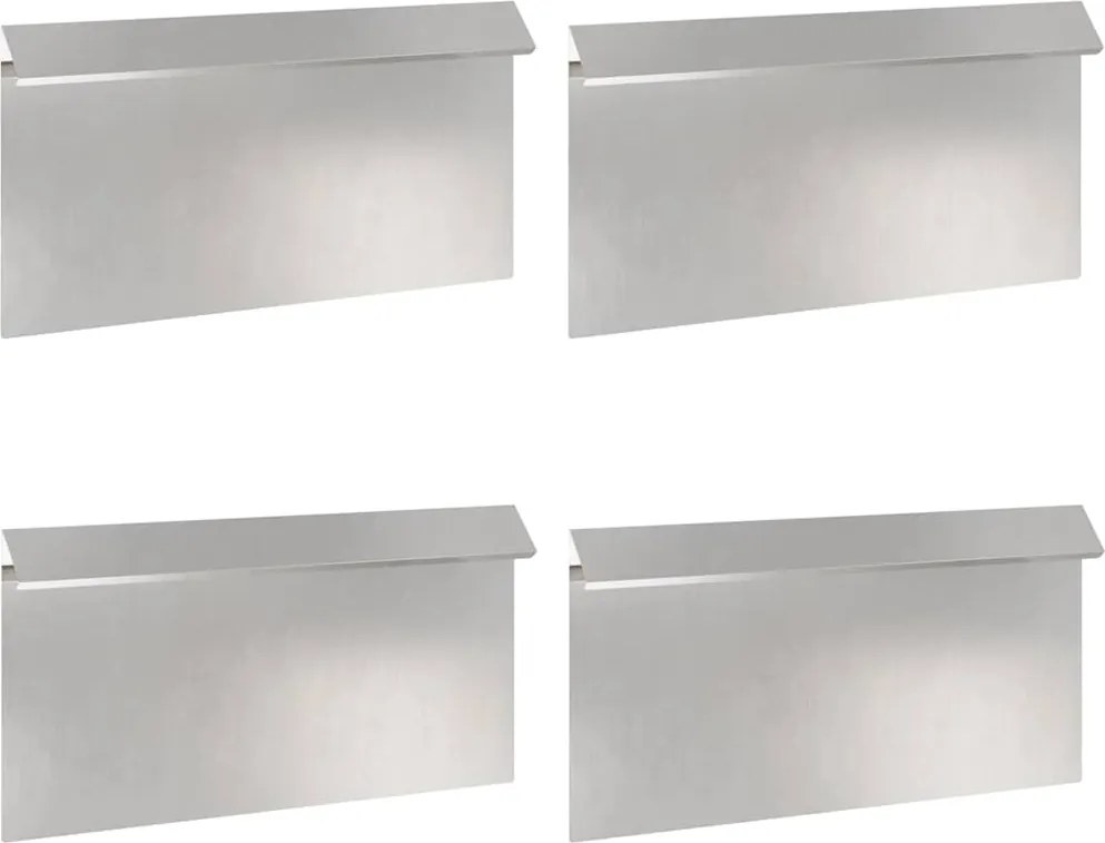 vidaXL Csiga kerítés 4 pcs Ezüst 50 x 3,5 x 25 cm Rozsdamentes acél