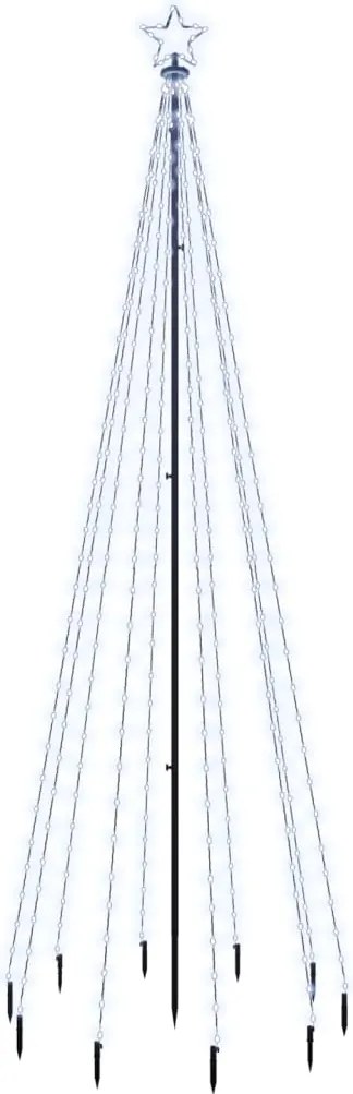 vidaXL hideg fehér fényű karácsonyfa tüskével 310 LED-del 300 cm