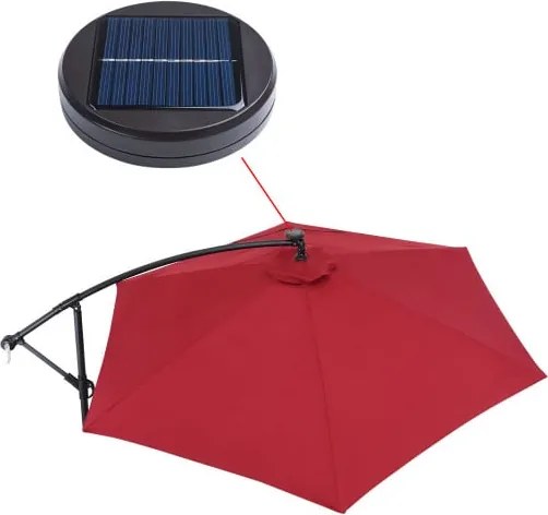 Deuba LED napernyő Mali Ø350 cm - piros