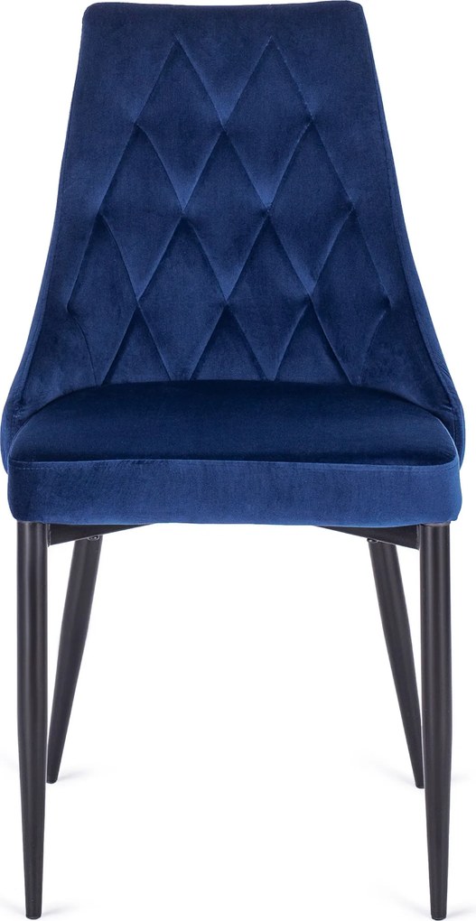 Krzesło CORK Granatowe Welurowe