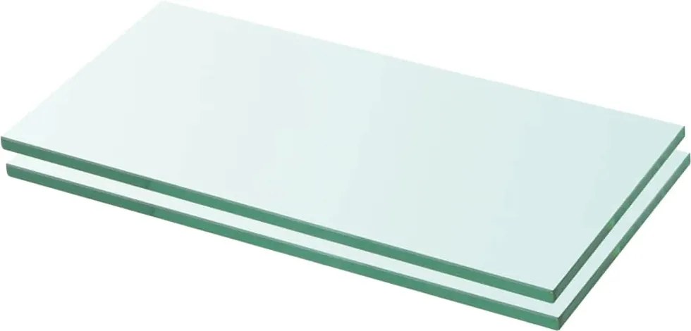 vidaXL 2 db átlátszó üveg paneles polc 20 x 30 cm