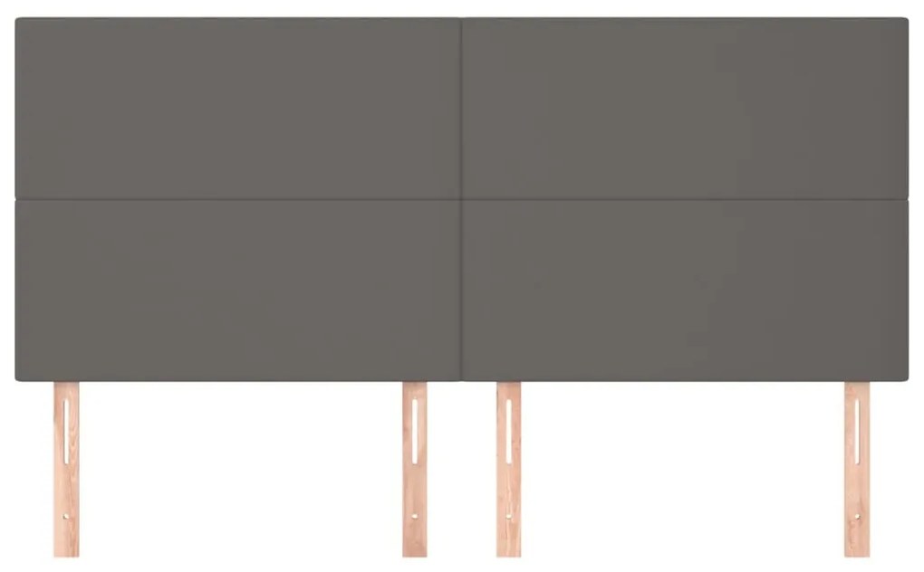 szürke műbőr fejtámla 180x5x118/128 cm