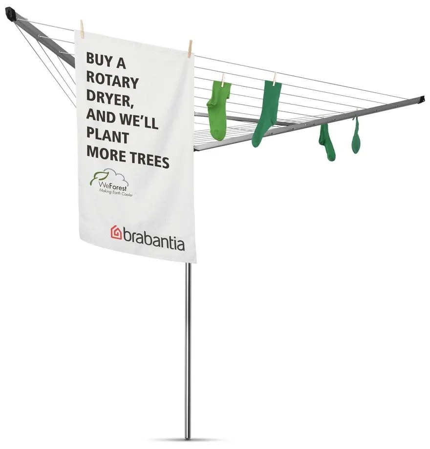 Ezüstszínű kerti ruhaszárító 30 m Essential – Brabantia