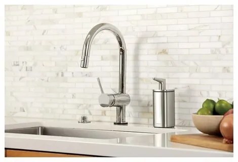 Simplehuman Pulse szappan- és fertőtlenítőszer-adagoló 295 ml, rozsdamentes acél, S