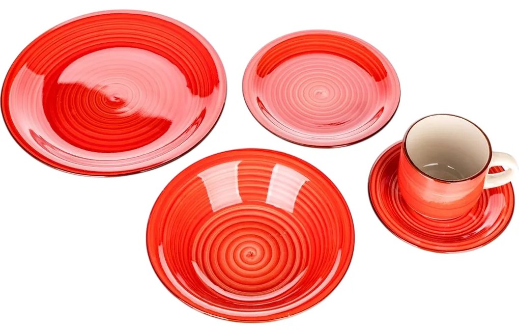Banquet Spiral Red 30 darabos étkészlet