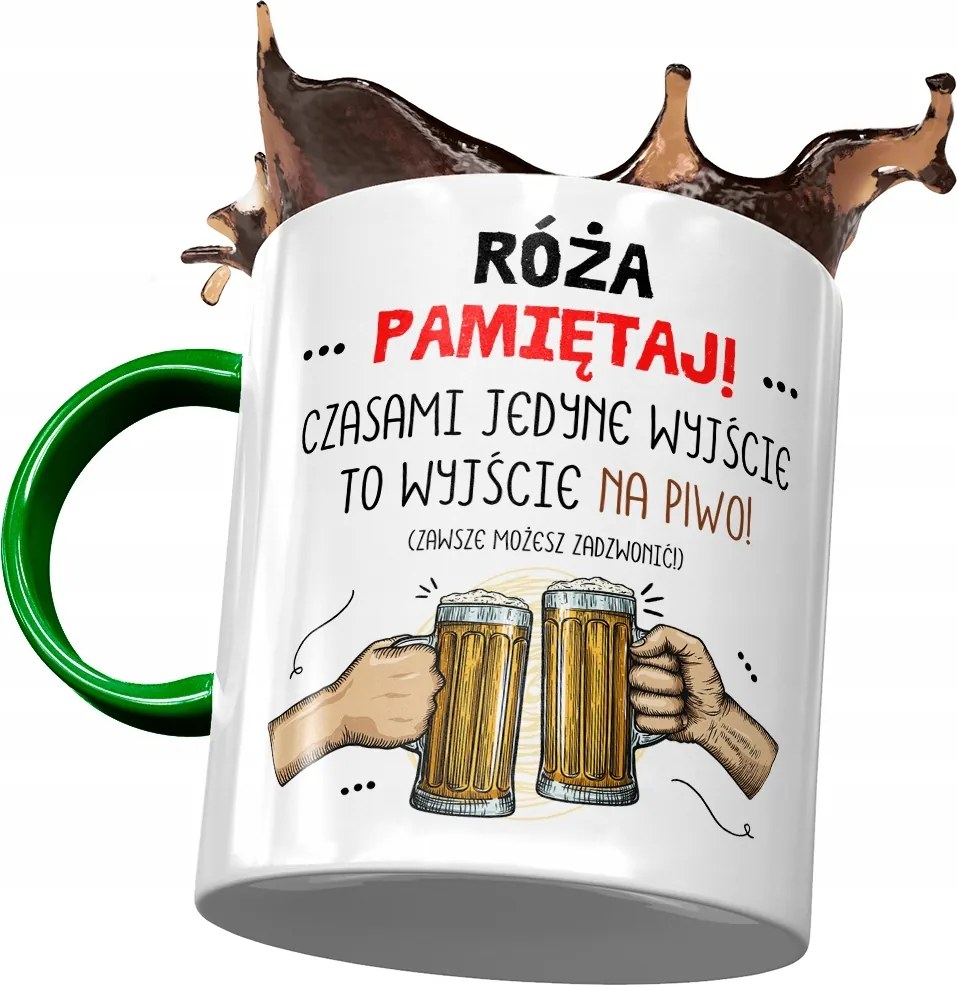 Zöld Bögre Rózsa Barátnőknek Ajándék Nyomtatott Fotóval