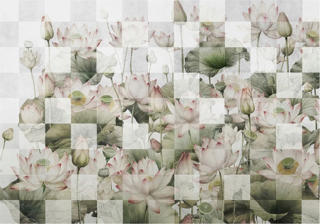 Fotótapéta Flizelin Dekoratív Hálószoba Lótusz minták 312x219