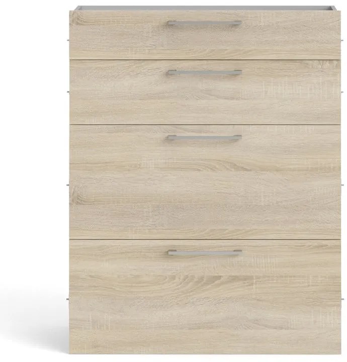 Natúr színű bútorelem - fiókok tölgyfa dekorral 84x105 cm Prima – Tvilum