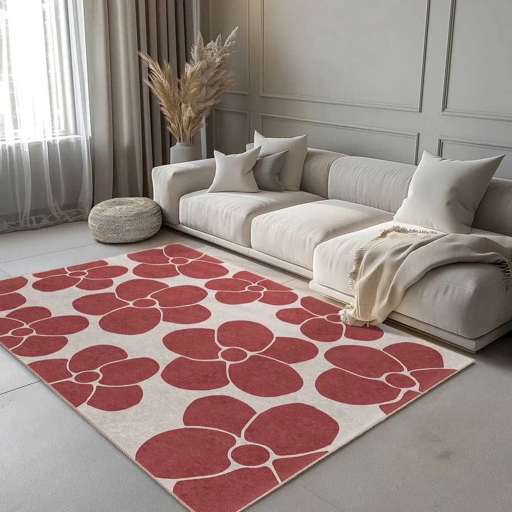 Piros mosható szőnyeg 120x180 cm Red Meadow – Mila Home