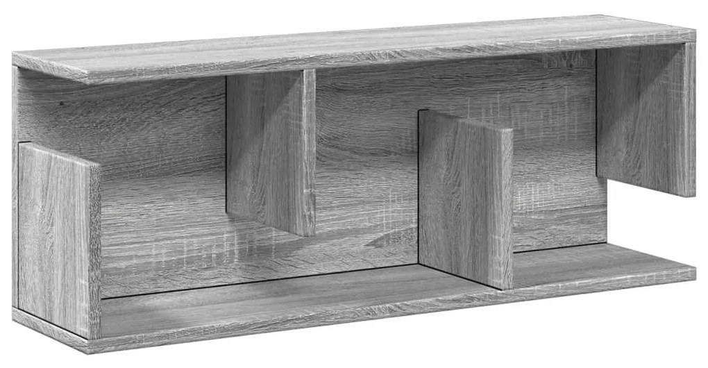 szürke sonoma színű szerelt fa faliszekrény 80 x 20 x 30 cm