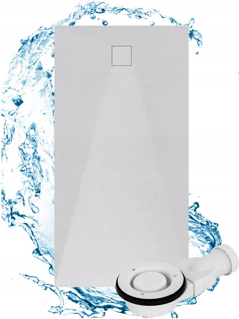 Zuhanytálca Téglalap Alakú 160x90 CM Fehér Smc Kompozit Teja