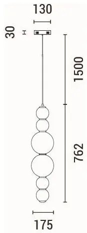 LED Csillár zsinóron LED/24W/230V 3000K