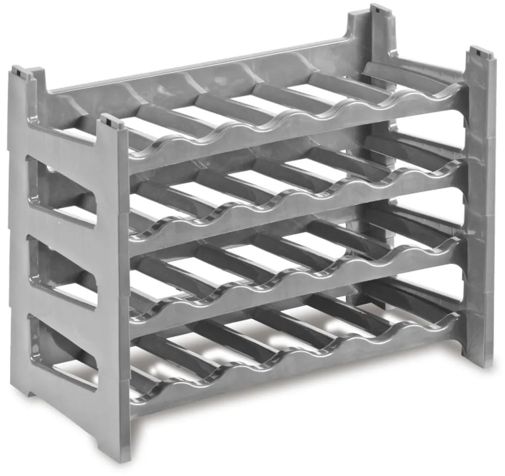 STEFANPLAST Bortartó, 1 polc 6 palack számára, ezüst színű