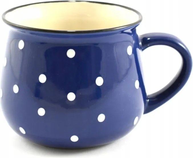 Kerámia pöttyös bögre 770 ml Kék Ajándék