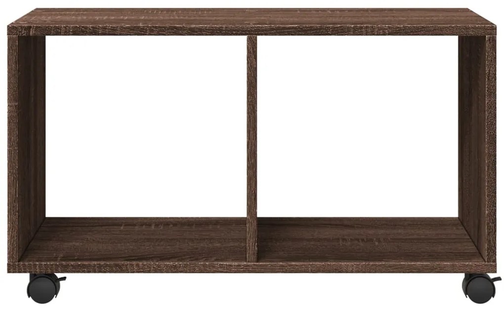 barna tölgy színű szerelt fa görgős szekrény 72 x 33 x 42,5 cm