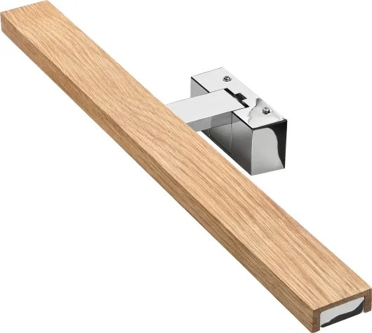Brilagi-LED Fürdőszobai tükörvilágítás 3 az 1-ben WOODY MIRROR LED/12W/230V 60 cm IP44 króm/tölgy