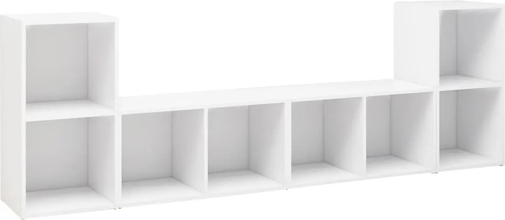 vidaXL 4 db fehér szerelt fa TV-szekrény 72 x 35 x 36,5 cm