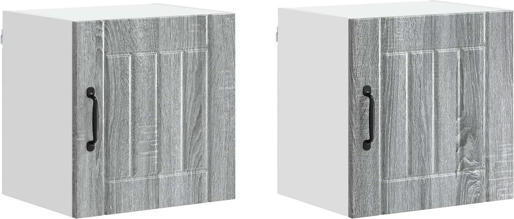 vidaXL Konyhaszekrény 2 pcs Szürke Sonoma 40 x 31 x 40 cm Faanyag