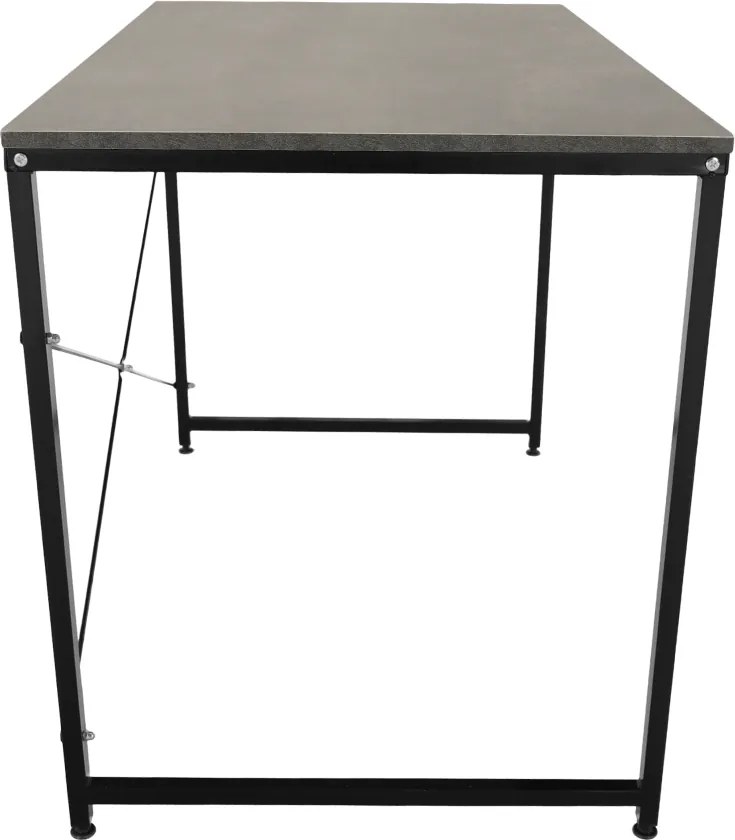 Íróasztal, beton/fekete, 120x60 cm, MELLORA