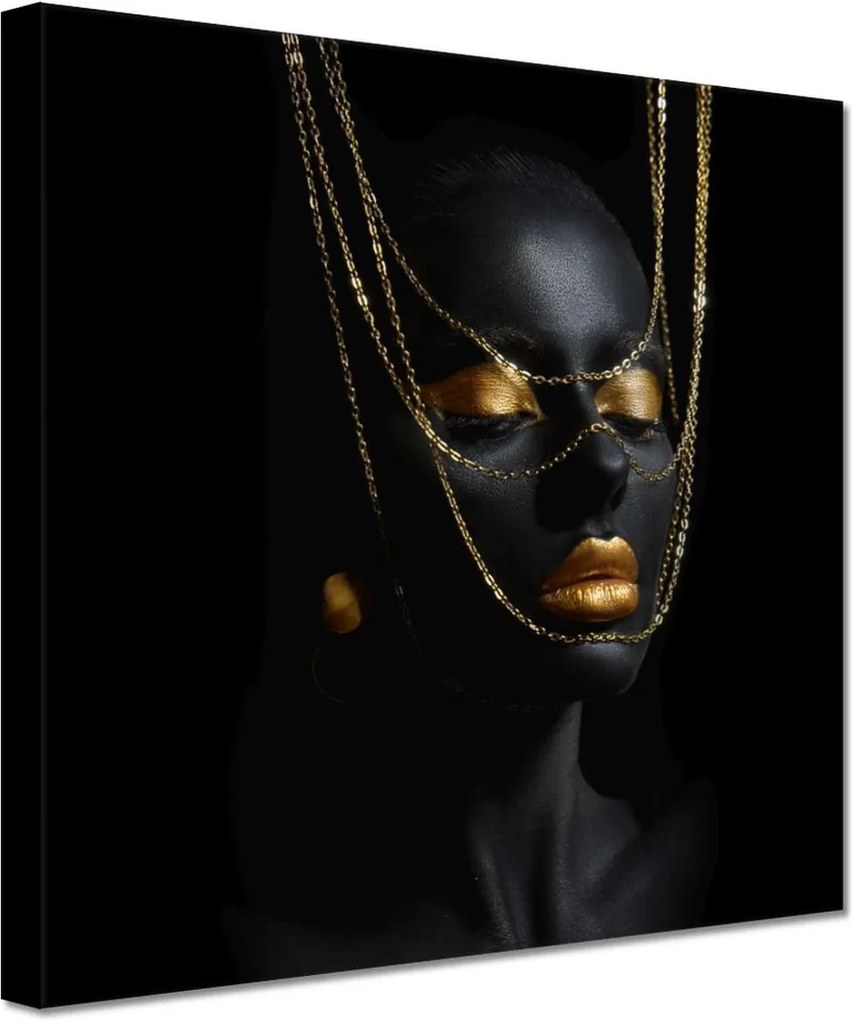 Vászonkép 20x20 Arannyal bevont fej