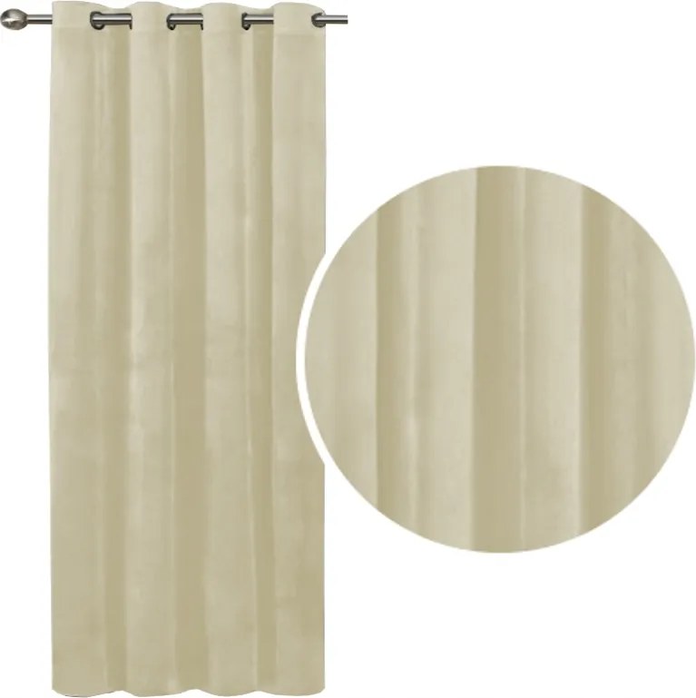 Velúr Függöny Imperial Velúr 140x250 magas, krémszínű