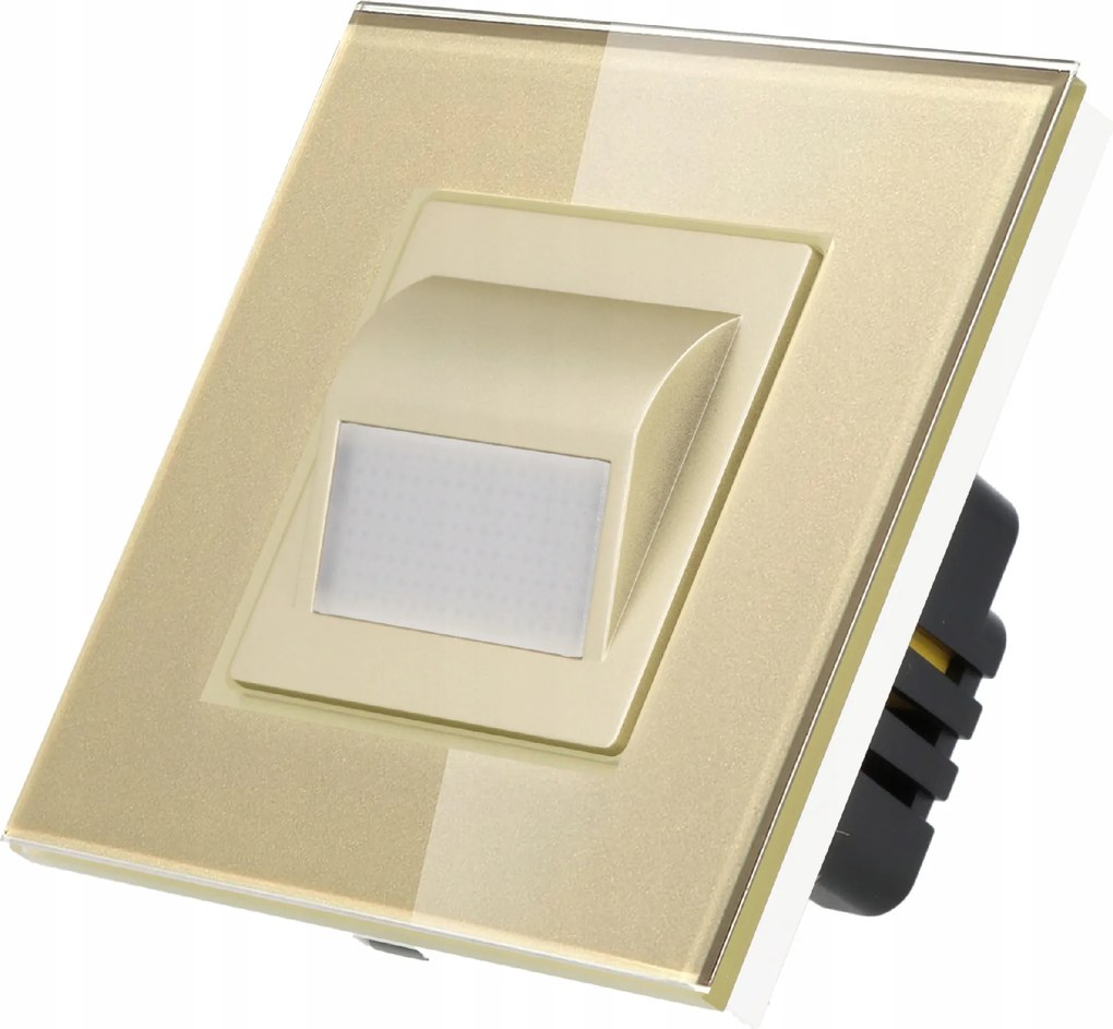 Üveg Lépcsővilágítás Led lépcsőlámpa 230 1W Arany Meleg szín