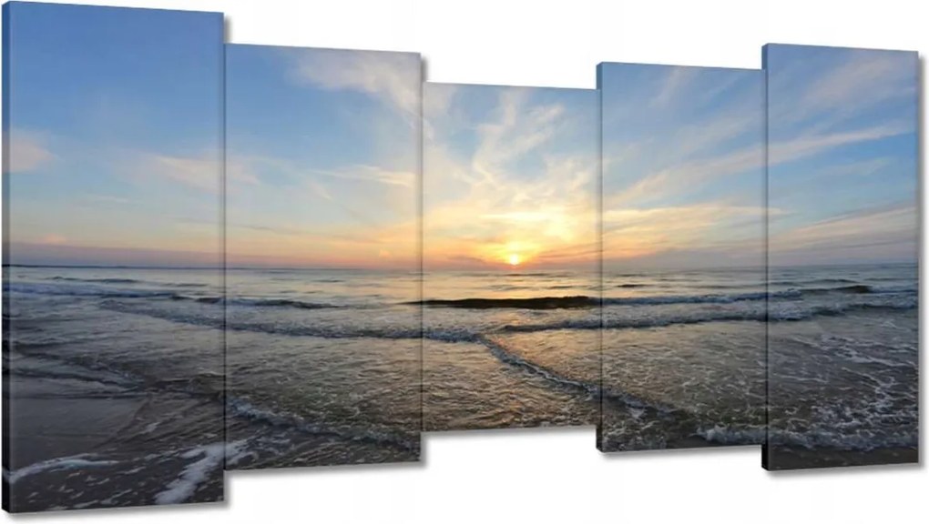 Vászonkép 150x80 Naplemente a tengerparton